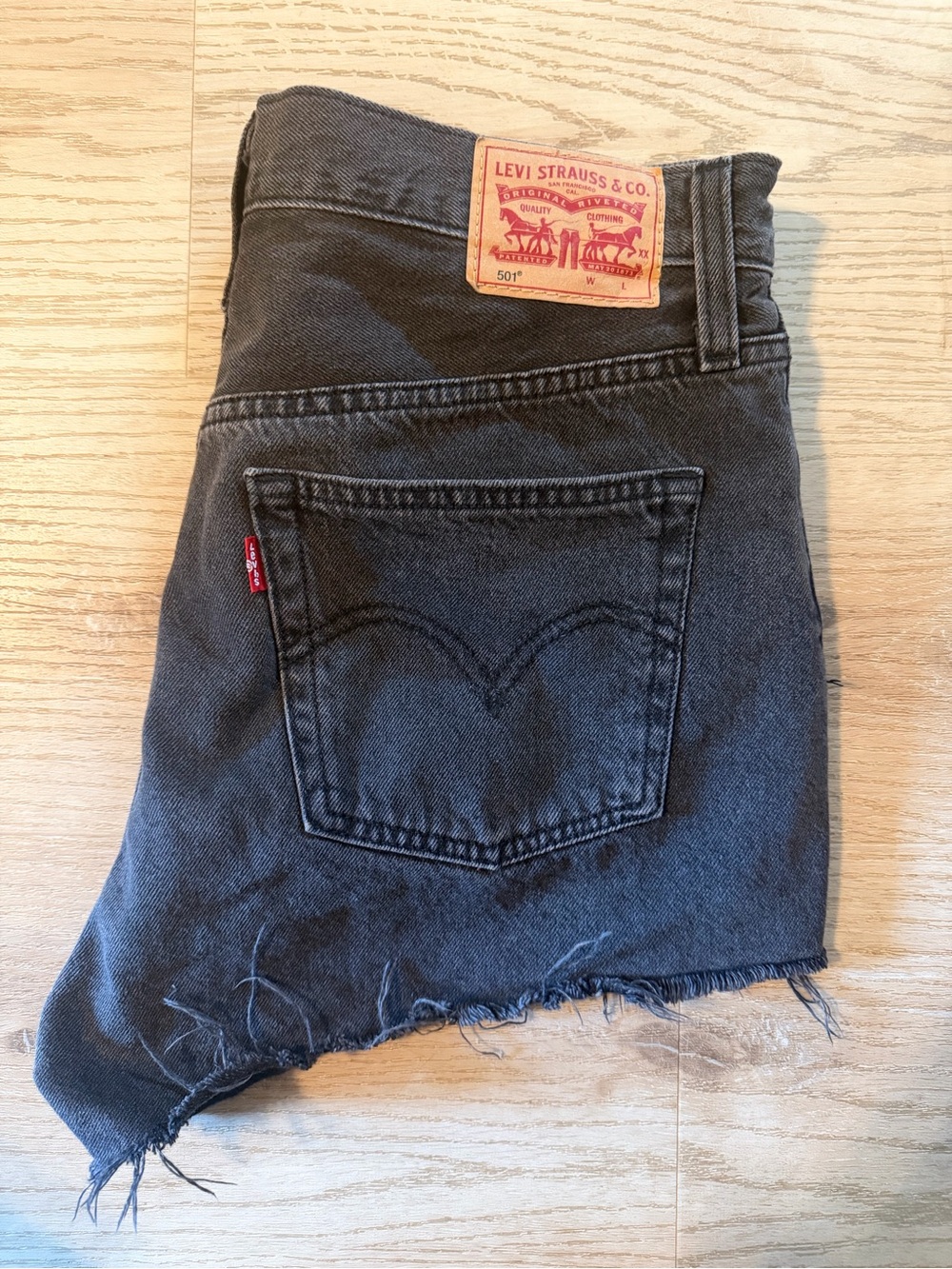 Levi's 501 Black Denim Cutoff Shorts